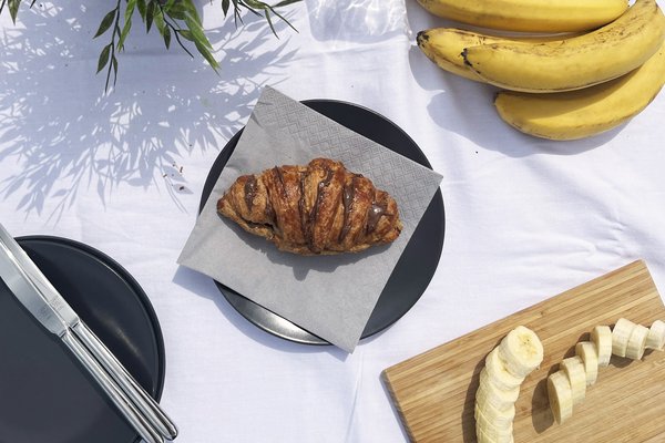 Haubis Croissant mit Nougat und Bananen